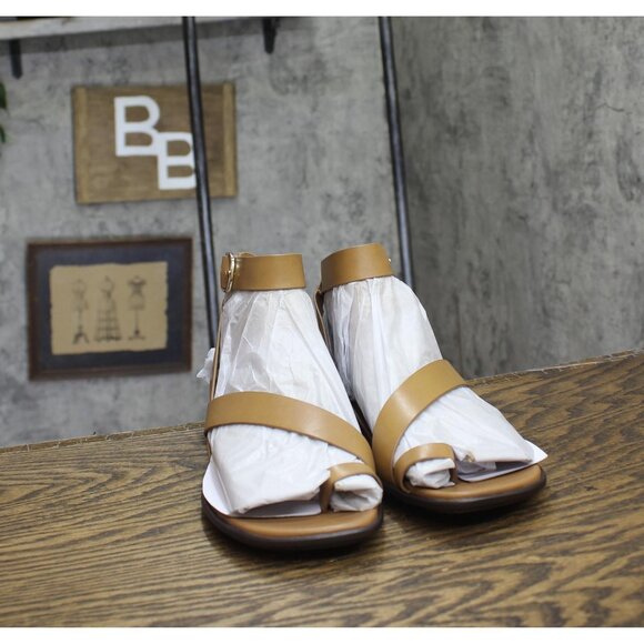 NWT Naturalizer Womens Birch Strappy Flat Sandals Saddle Tan Brown Leather 9M - Picture 10 of 14